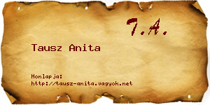 Tausz Anita névjegykártya